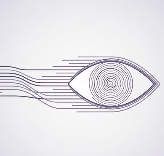 Illustration d'un œil, symbole des mouvements oculaires de l'EMDR